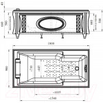 Ванна акриловая Radomir Русильон 180x90 / 4-01-2-0-1-424