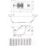 Ванна стальная BLB Universal 150x75 / B55HAH001