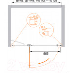 Душевая дверь Cezares ELENA-W-B-12-120-C-Cr