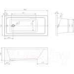 Ванна акриловая Ventospa Novaro 150x70