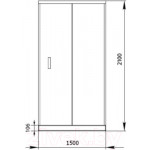 Душевая дверь Aquanet Alfa 150 / NAA6121