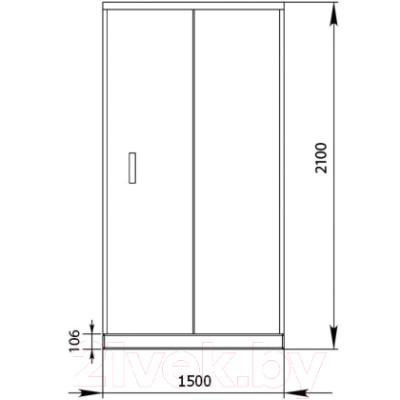 Душевая дверь Aquanet Alfa 150 / NAA6121