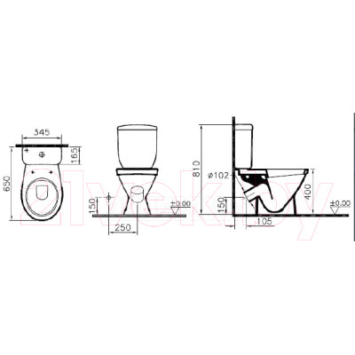 Унитаз напольный VitrA Norm Blanc / 9837B099-7202