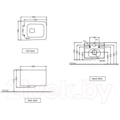 Унитаз подвесной Jaquar KUS-WHT-35953BIUFSM