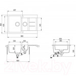 Мойка кухонная Aquasanita SQT151AW