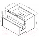 Тумба под умывальник AM.PM Inspire V2.0 M50AFHX1003WM