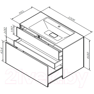 Тумба под умывальник AM.PM Inspire V2.0 M50AFHX1003WM