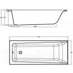 Ванна акриловая Cersanit Lorena 170x70