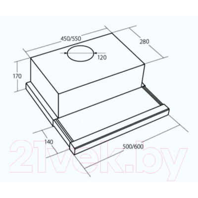 Вытяжка телескопическая Akpo Light Eco 60 WK-7