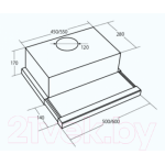 Вытяжка телескопическая Akpo Light Eco 50 WK-7