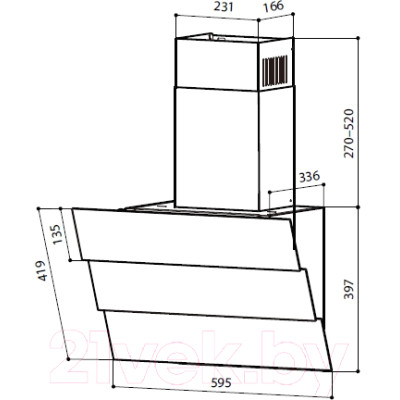 Вытяжка наклонная Lex Rio GS 60 / CHTI000371