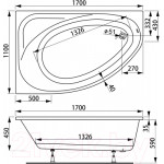 Ванна акриловая VagnerPlast Hapi 170x110 R / VPBA170HAP3PX-04