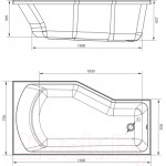 Ванна акриловая 1Марка Convey 150x75 L