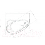 Ванна акриловая 1Марка Lil 140x90 R