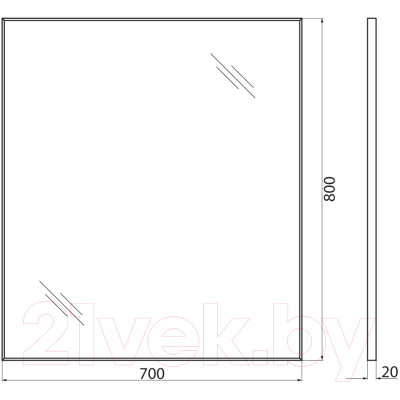 Зеркало BelBagno SPC-AL-700-800