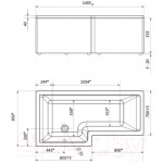 Ванна акриловая 1Марка Linea 165x85 L