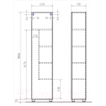 Шкаф-пенал для ванной Vigo Geometry 450