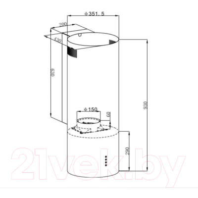 Вытяжка коробчатая HOMSair Art 1050WL 35