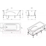Ванна акриловая Roca Line 150x70 / ZRU9302982