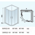 Душевой уголок WeltWasser WW300 300RS22-100