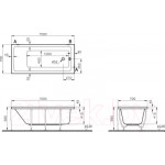 Ванна акриловая VitrA Neon 150x70 / 52510001000