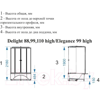 Душевая кабина Domani-Spa Elegance / DS01E99HACl10