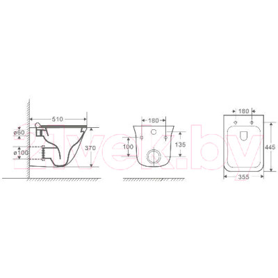 Унитаз подвесной WeltWasser Rotbach 004 GL-WT