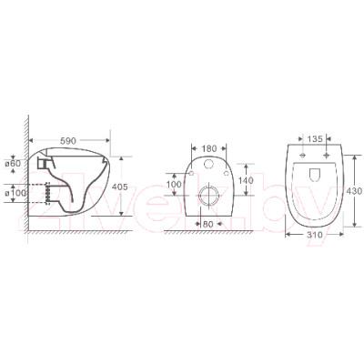 Унитаз подвесной WeltWasser Jeckenbach 004 GL-WT