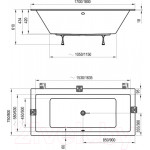 Ванна акриловая Ravak Formy 01 Slim 180x80