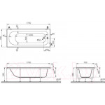 Ванна акриловая VitrA Neon 170x70 / 52530001000