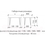 Обеденный стол Buro7 Грасхопер Классика 110x80x75