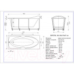 Ванна акриловая Aquatek Европа 180x80 L