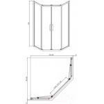 Душевой уголок Adema Glass Line Пента 90