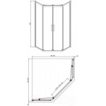 Душевой уголок Adema Glass Line Пента 90