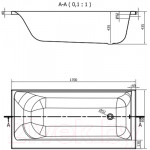 Ванна акриловая Cersanit Smart 170x80 L / 63350