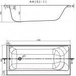 Ванна акриловая Cersanit Smart 170x80 R / 63351