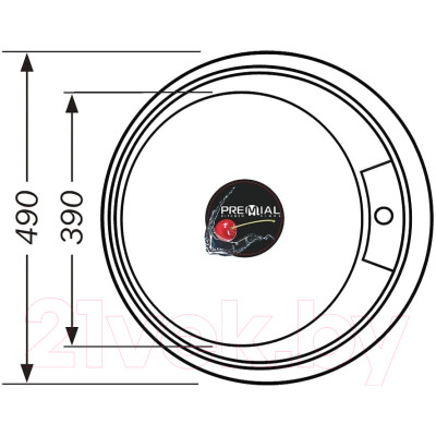 Мойка кухонная Premial 4949 0.8мм