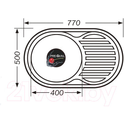 Мойка кухонная Premial 7750 0.6мм