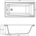 Ванна акриловая Cersanit Lorena 140x70 / 63345