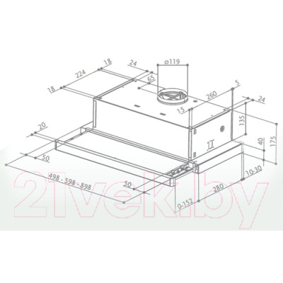 Вытяжка телескопическая Faber Flox BK A50 (315.0567.354)