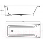 Ванна акриловая Cersanit Lorena 170x70 / 63323