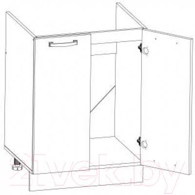 Шкаф под мойку Anrex Alesia 2D/80-F1
