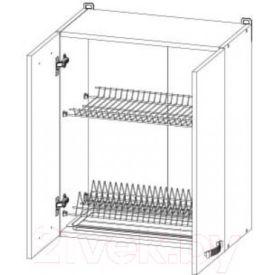 Шкаф навесной для кухни Anrex Alesia для сушки посуды 2D/80-F1