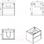 Тумба под умывальник BelBagno Pietra MINI-500AS-2C-SO-SCM