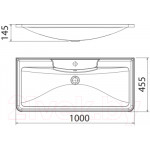 Умывальник BelBagno BB1000/455-LV-MR-ALR