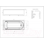 Ванна акриловая Aquatek Ника 160x75