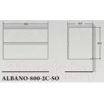 Тумба под умывальник BelBagno ALBANO-800-2C-SO-RR