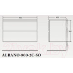 Тумба под умывальник BelBagno ALBANO-900-2C-SO-RR