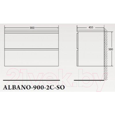 Тумба под умывальник BelBagno ALBANO-900-2C-SO-CVG