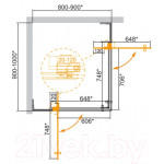 Душевой уголок Cezares SLIDER-AH-2-80/90-90/100-C-NERO